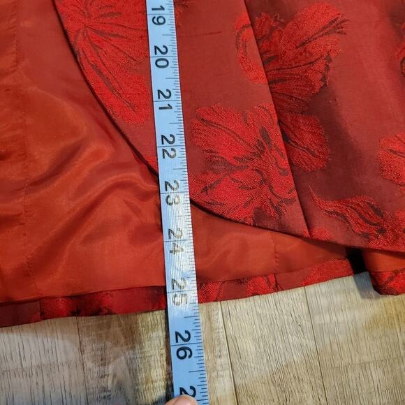 Dué per dué veste size 8 silk women's floral blazer - Picture 8 of 9